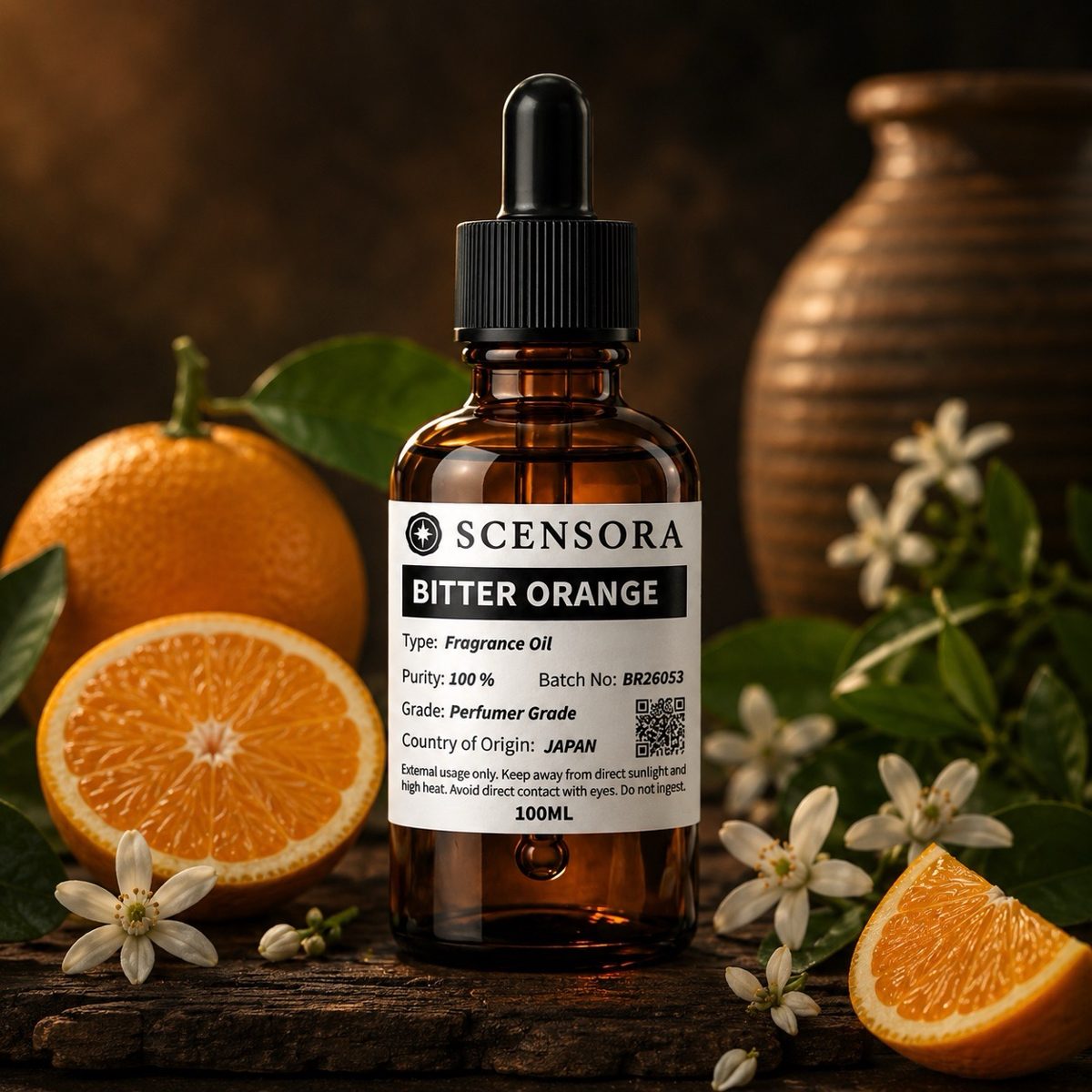 Scensora Bitter Orange fragrance oil, perfumer-grade, 100ml to 5kg