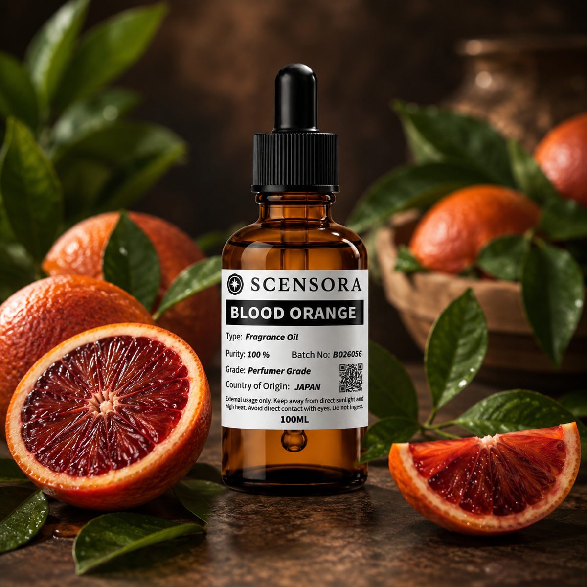 Scensora Blood Orange fragrance oil, perfumer-grade, 100ml to 5kg