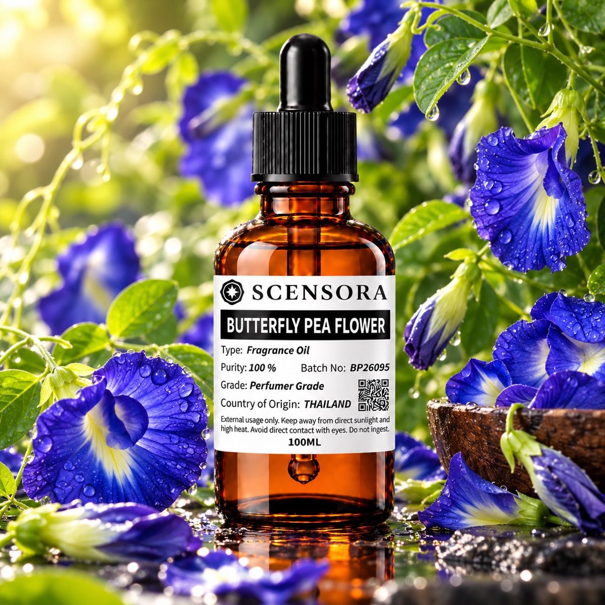 Scensora Butterfly Pea fragrance oil, perfumer-grade, 100ml to 5kg
