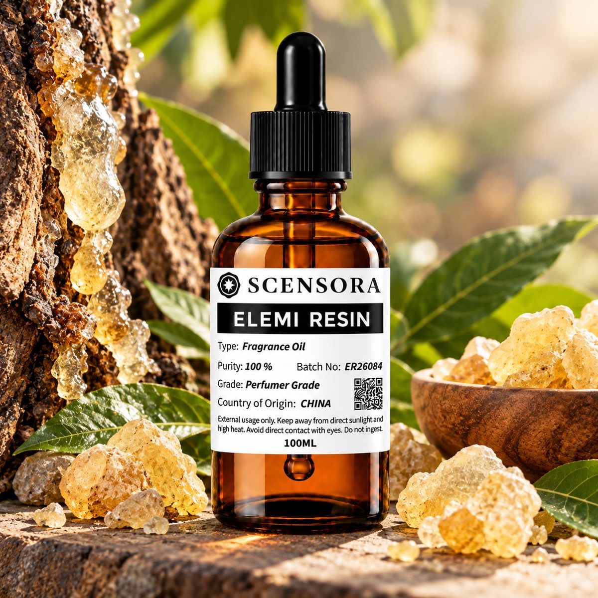 Scensora Elemi Resin fragrance oil, perfumer-grade, 100ml to 5kg