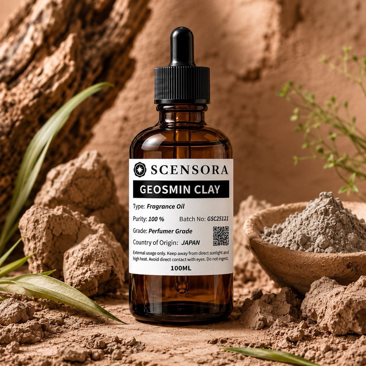 Scensora Geosmin fragrance oil, perfumer-grade, 100ml to 5kg