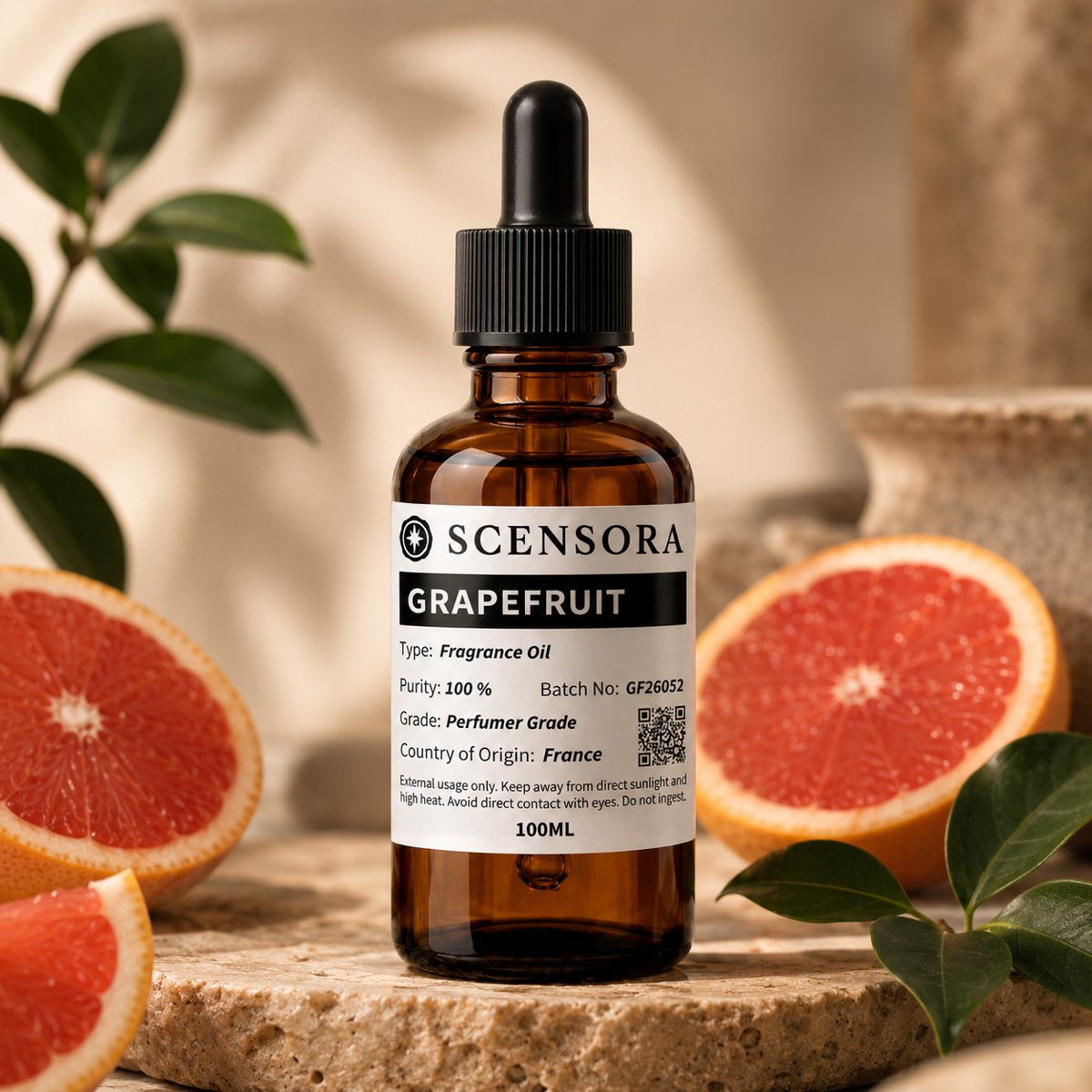 Scensora Grapefruit fragrance oil, perfumer-grade, 100ml to 5kg