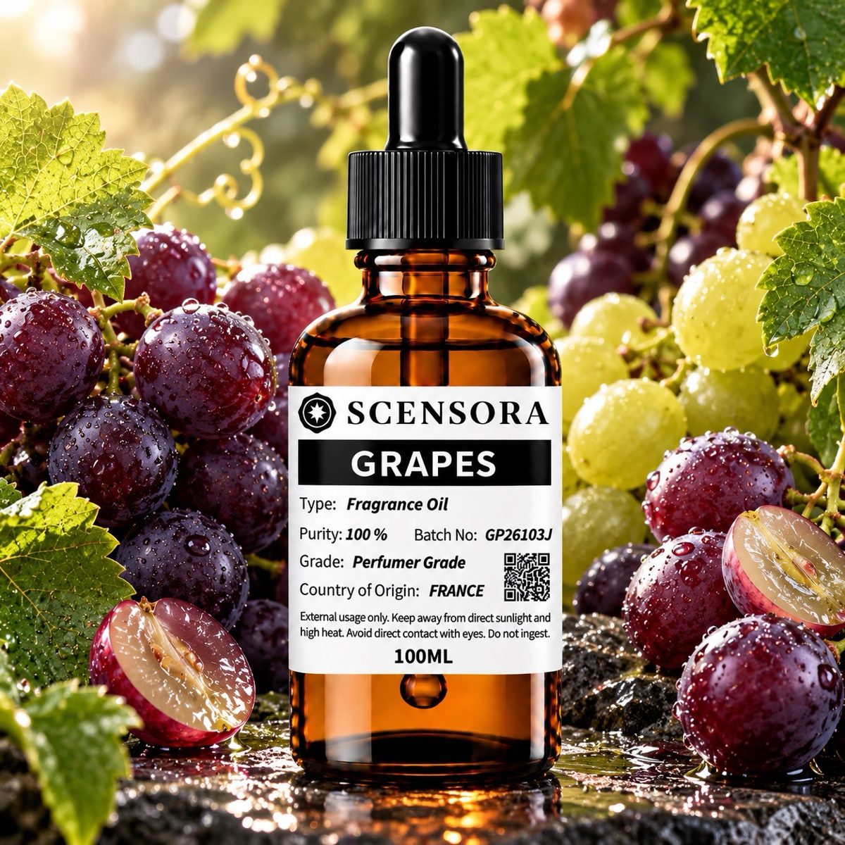 Scensora Grapes fragrance oil, perfumer-grade, 100ml to 5kg