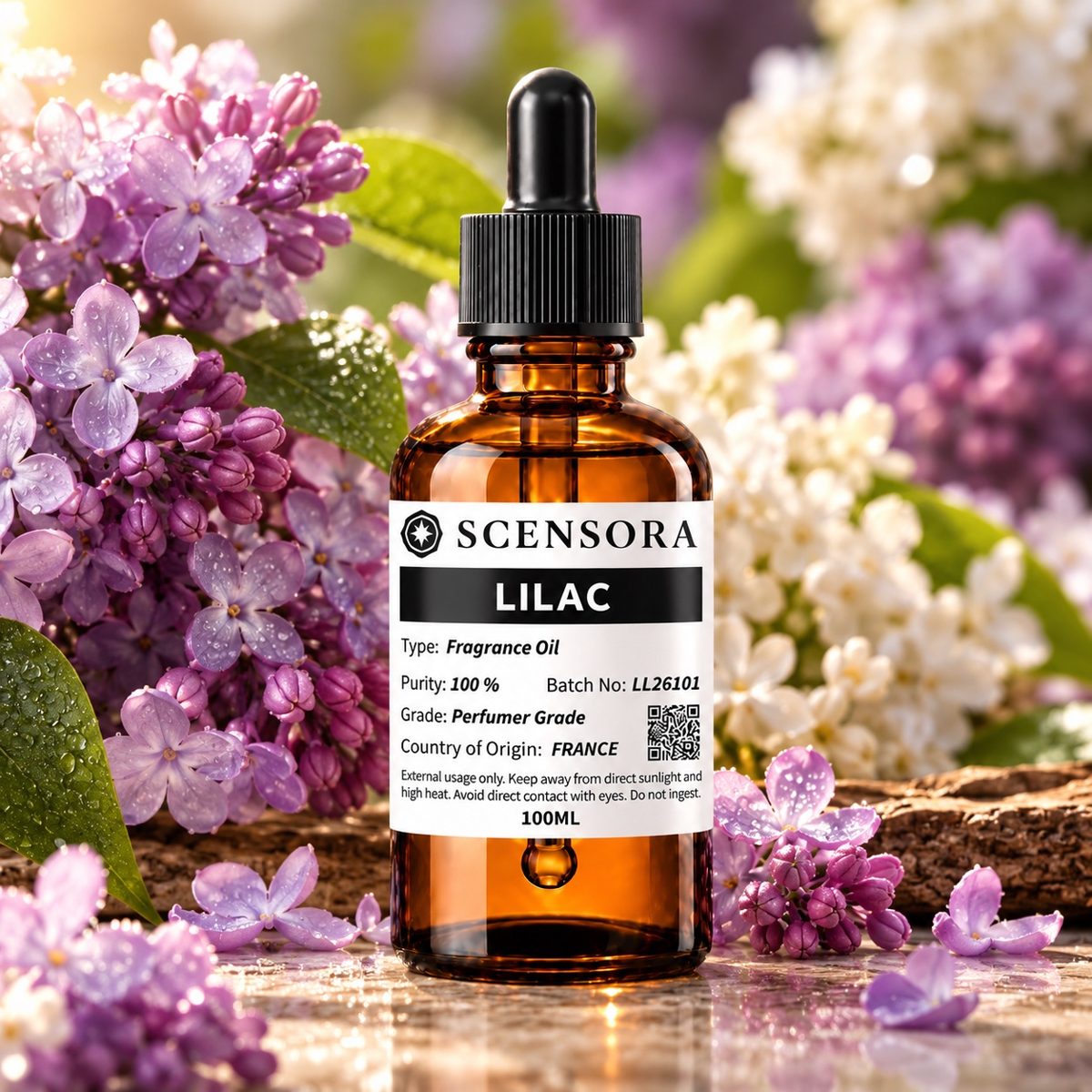 Scensora Lilac fragrance oil, perfumer-grade, 100ml to 5kg