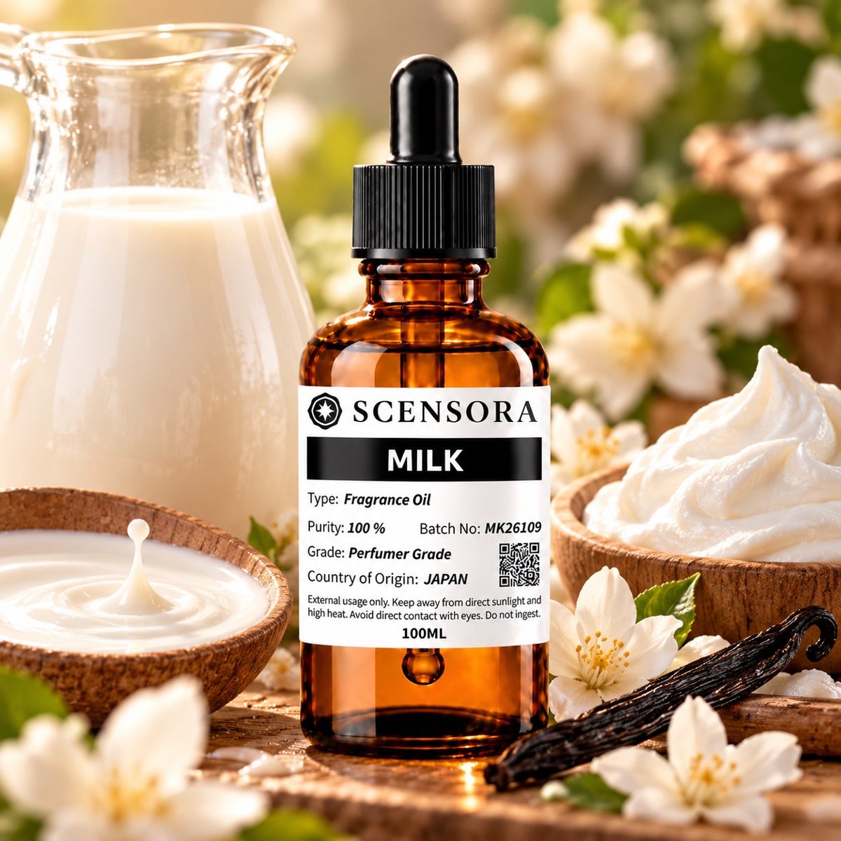 Scensora Milk fragrance oil, perfumer-grade, 100ml to 5kg