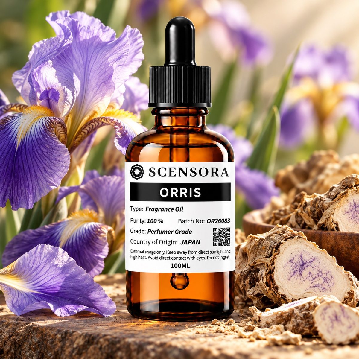 Scensora Orris fragrance oil, perfumer-grade, 100ml to 5kg
