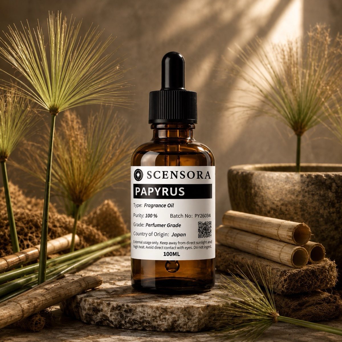Scensora Papyrus fragrance oil, perfumer-grade, 100ml to 5kg