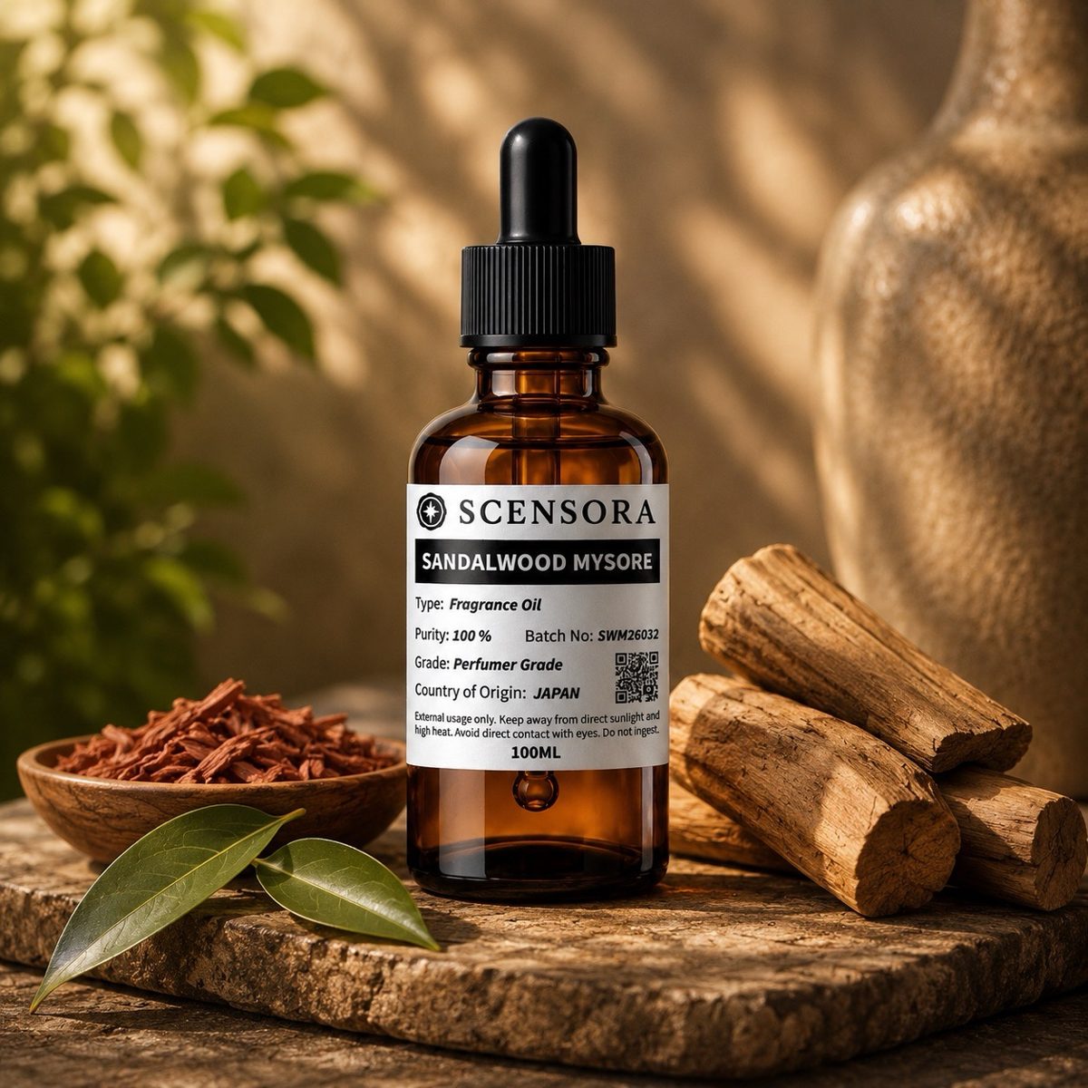 Scensora Sandalwood Mysore fragrance oil, perfumer-grade, 100ml to 5kg