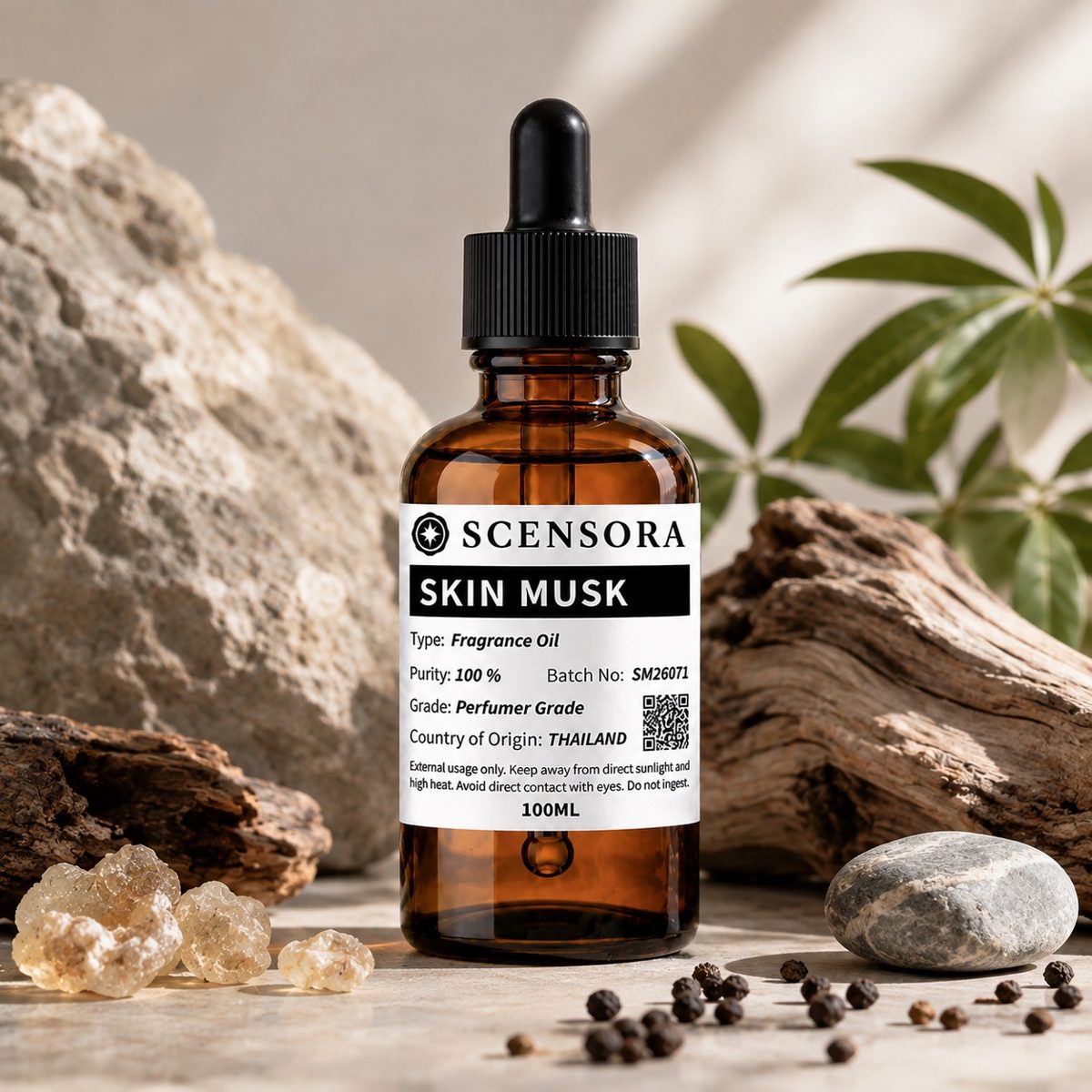Scensora Skin Musk fragrance oil, perfumer-grade, 100ml to 5kg