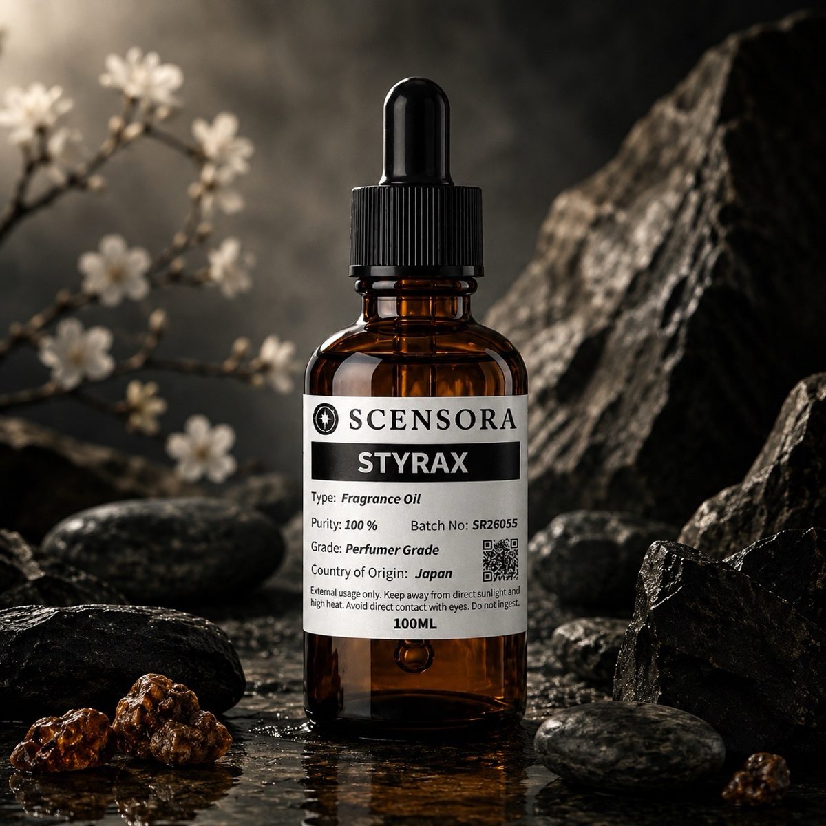 Scensora Styrax fragrance oil, perfumer-grade, 100ml to 5kg