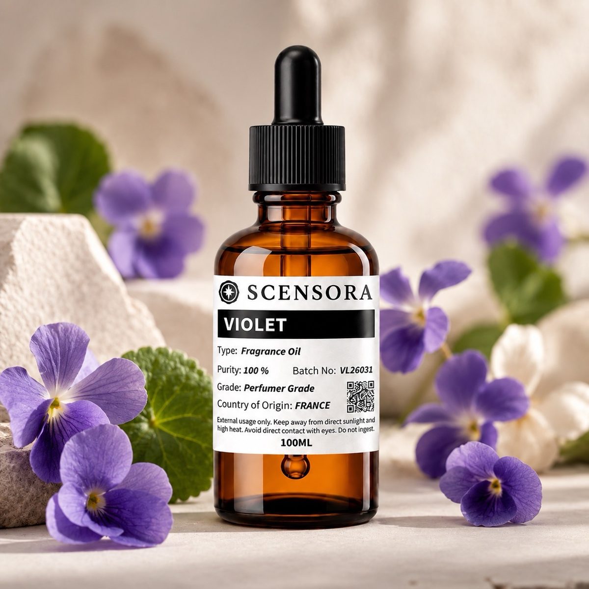 Scensora Violet fragrance oil, perfumer-grade, 100ml to 5kg