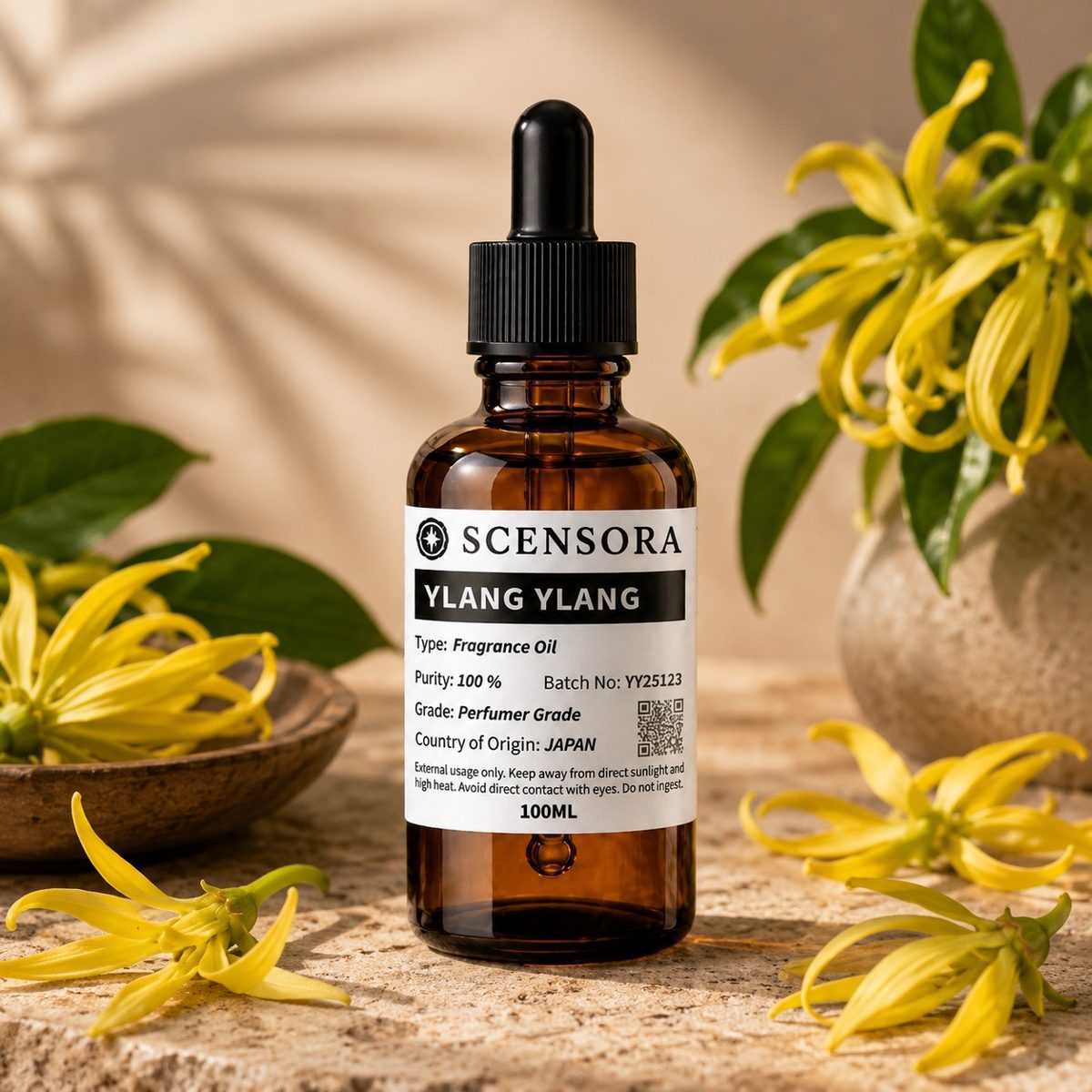 Scensora Ylang Ylang fragrance oil, perfumer-grade, 100ml to 5kg